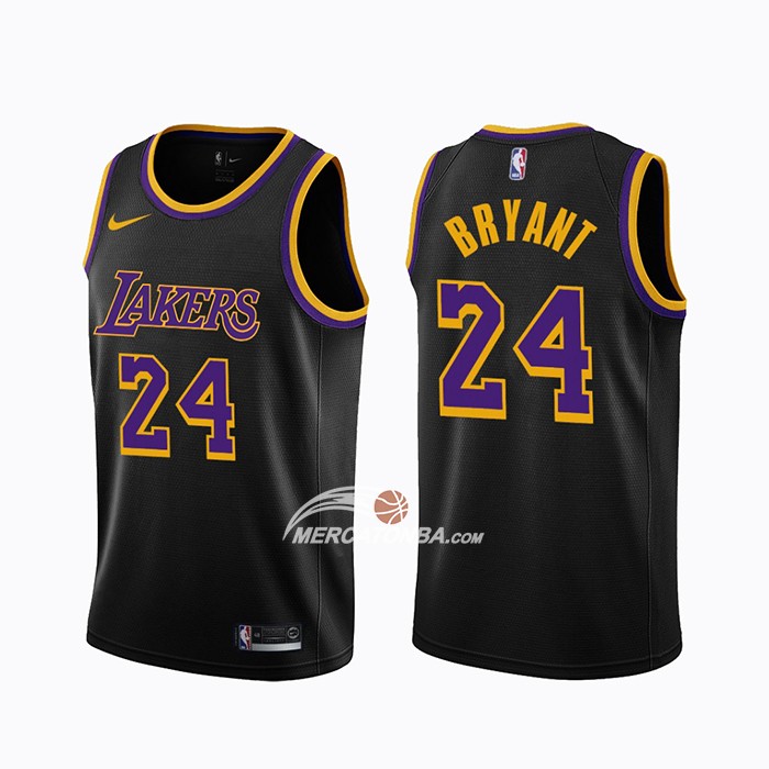 Maglia Los Angeles Lakers Kobe Bryant Earned 2020-21 Nero
